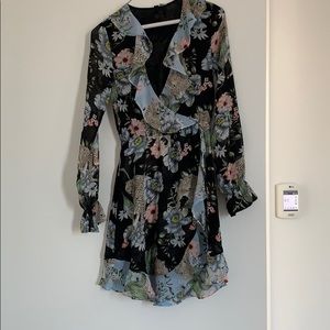 Printed Wrap Dress